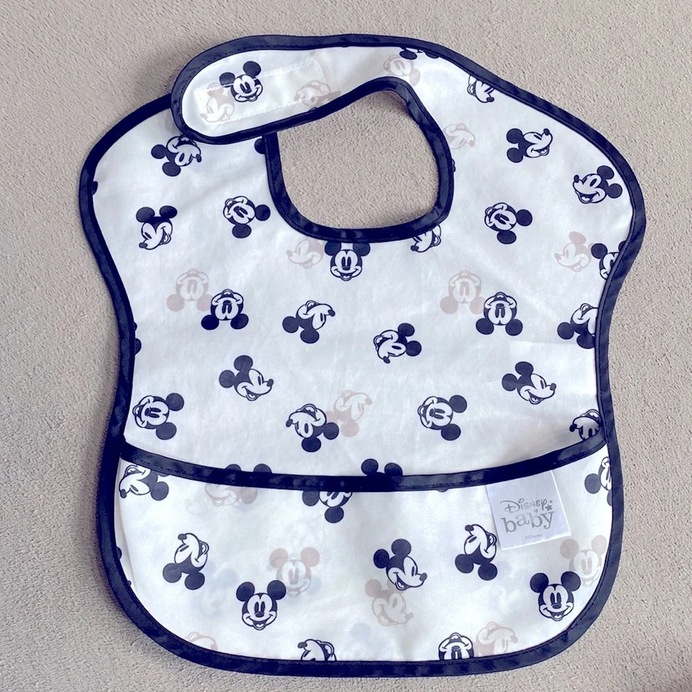 Disney Baby Disney Mickey Mouse 3 Piece Bib Set with Pockets !